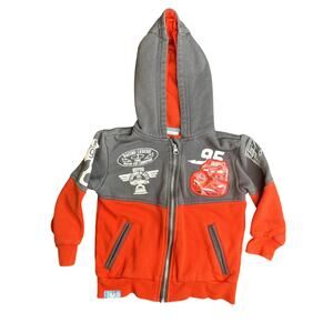 Disney Pixar Cars Lightning McQueen Zip-Up Hoodie- Size 3
